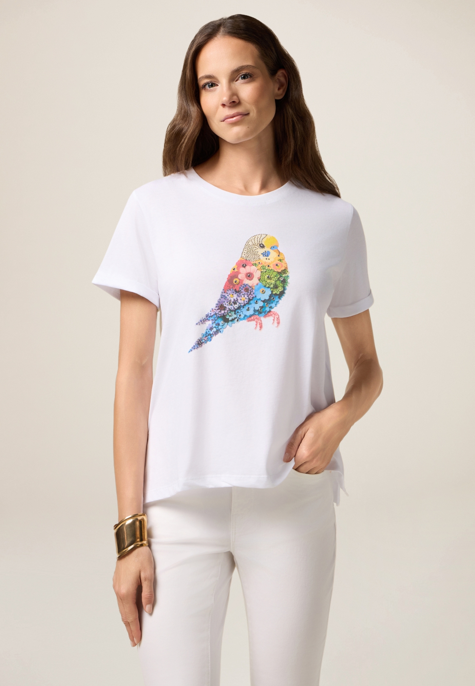 T-shirt avec impression et applications, OLTRE