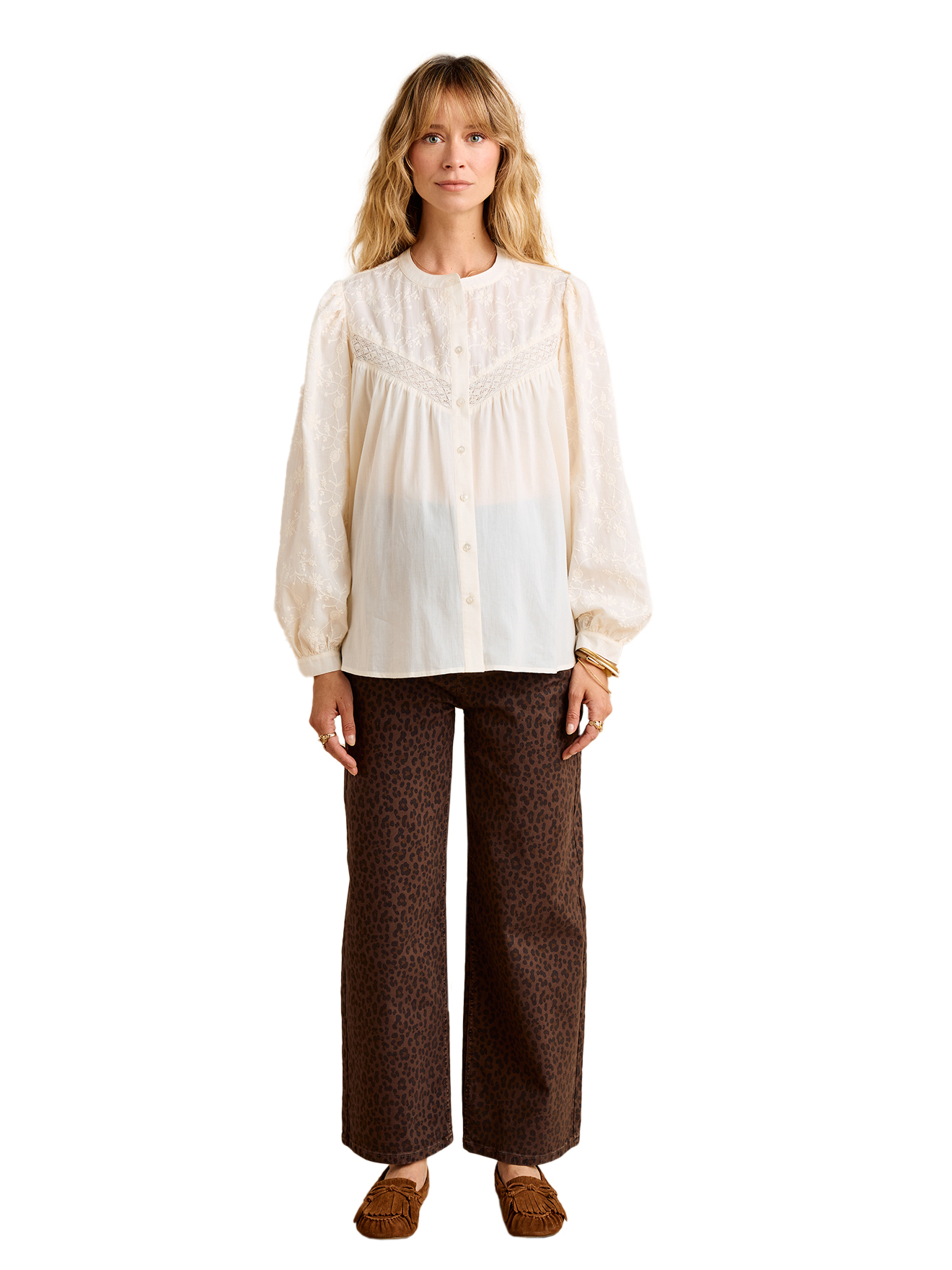 Blouse de grossesse et allaitement brodée, ENVIE DE FRAISE
