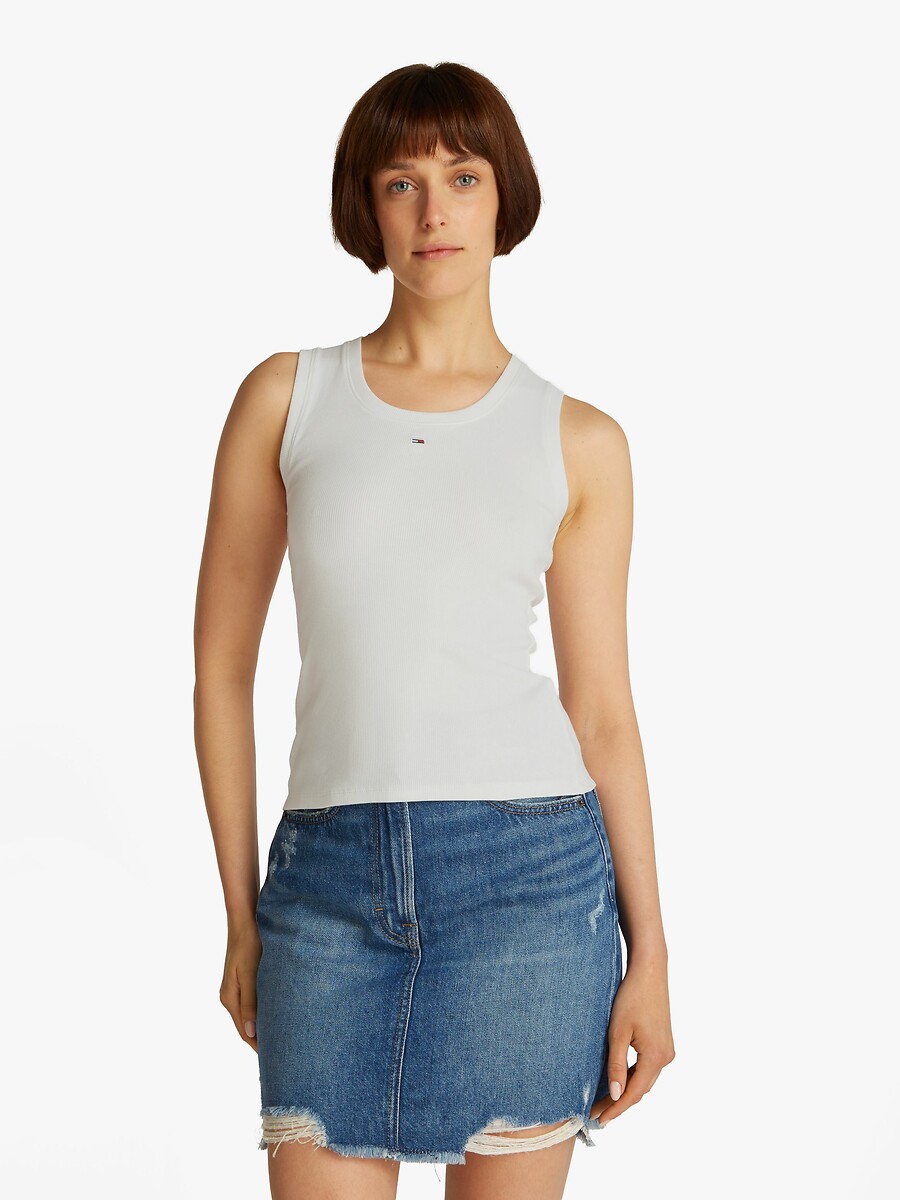 Crew Neck Vest Top, TOMMY JEANS