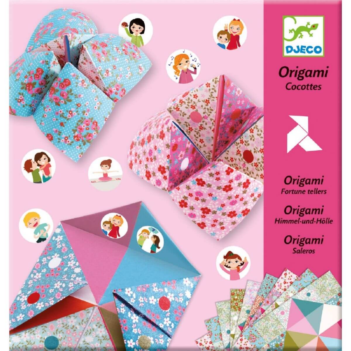 Origami Cocottes à gages Fleurs, DJECO