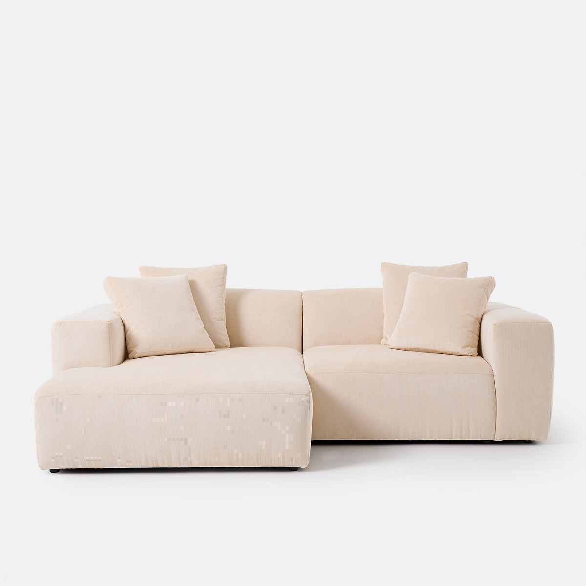 LA REDOUTE INTERIEURS Linker hoekbank, ribfluweel, Liora