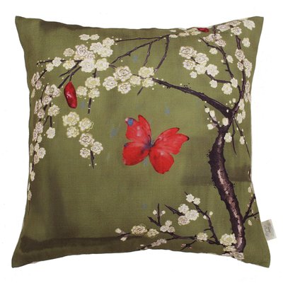 Blossom and Butterflies Filled Cushion 45X45cm THE CHATEAU BY ANGEL STRAWBRIDGE