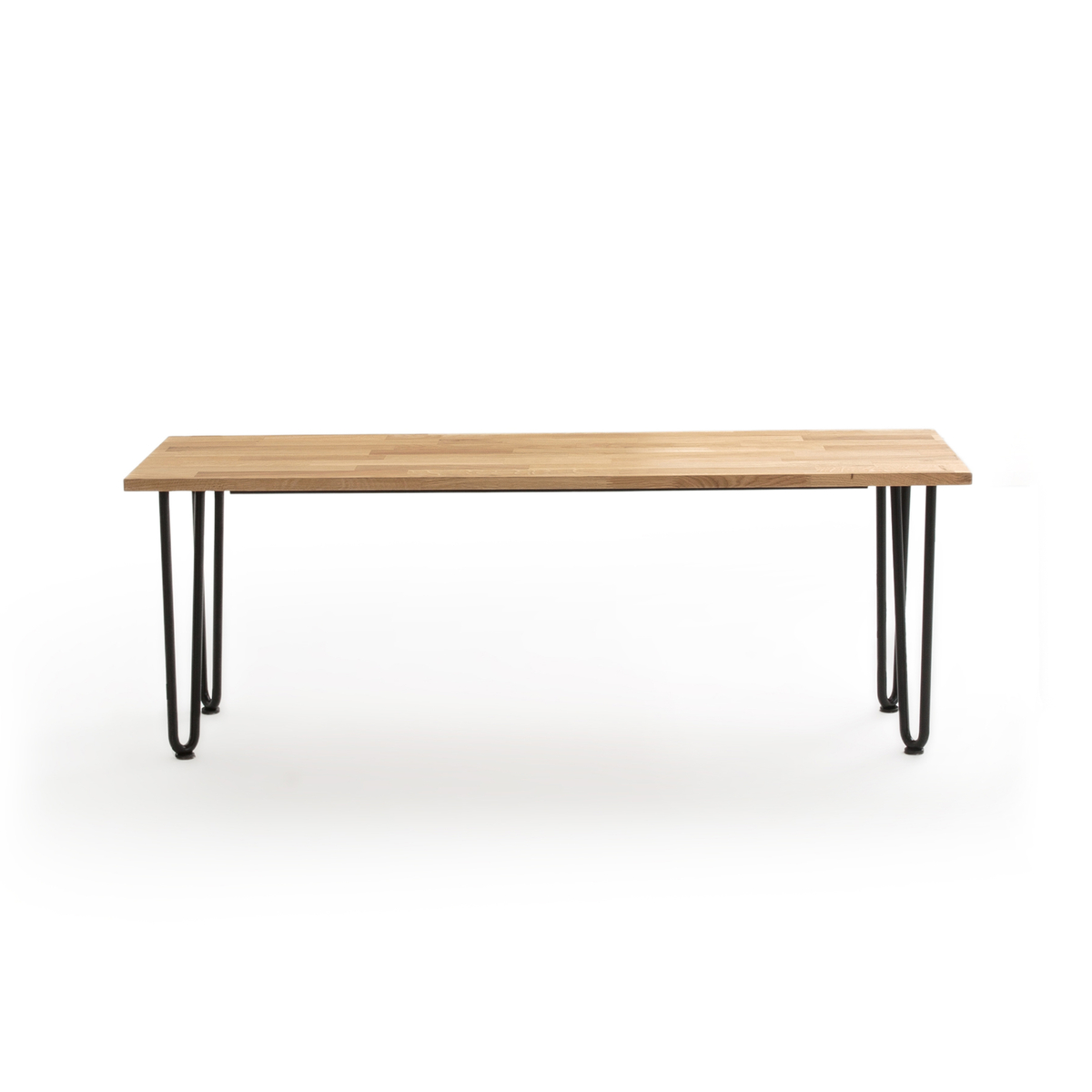 Product photograph of Adza Solid Oak Bench 110cm from La Redoute UK.