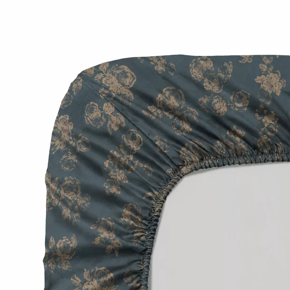 Drap housse b35 satin de coton ROSES D'AUTOMNE, GARNIER THIEBAUT