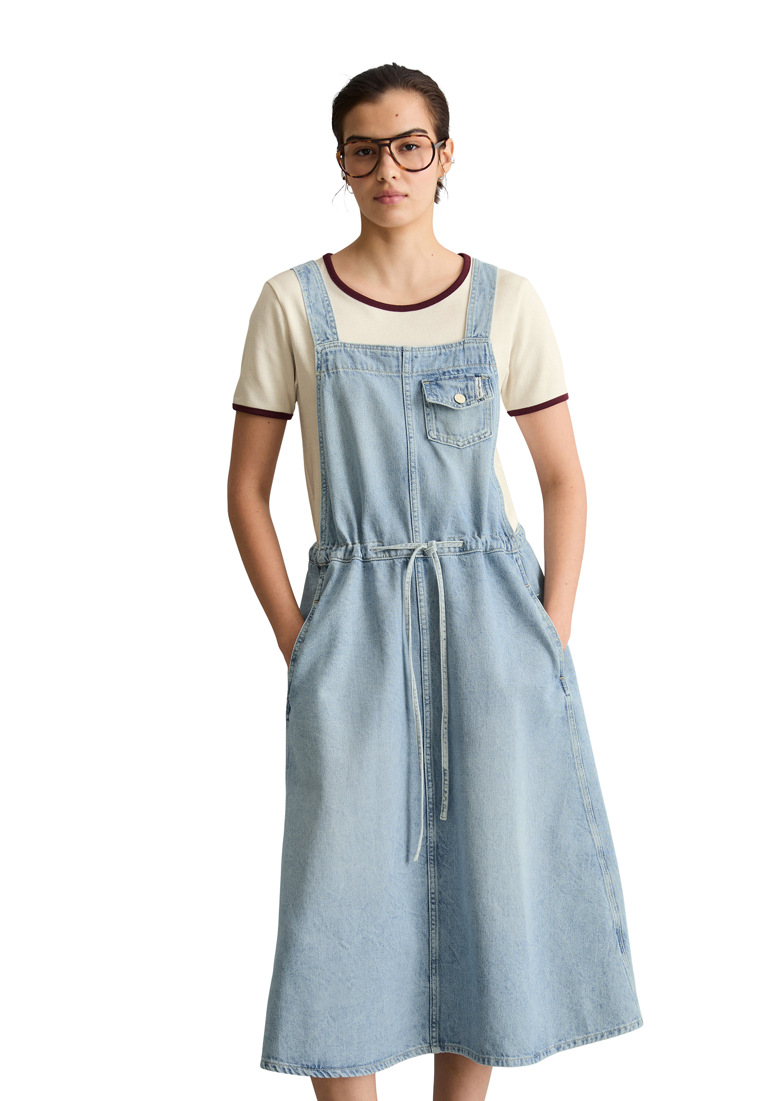 Robe en jean flared en pur coton, MARC O’POLO DENIM