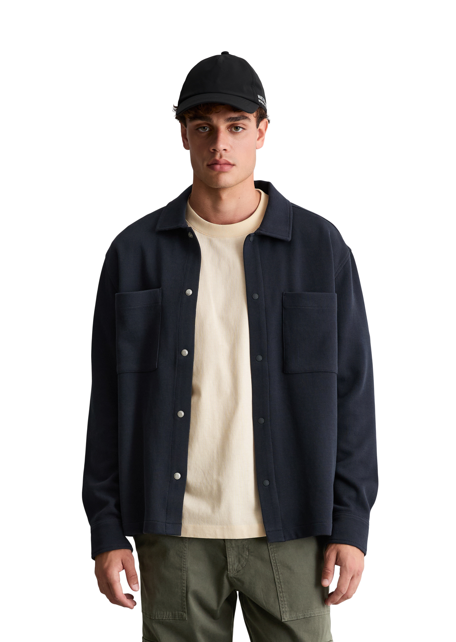 Surchemise ample en jersey côtelé en coton bio épais, MARC O’POLO DENIM
