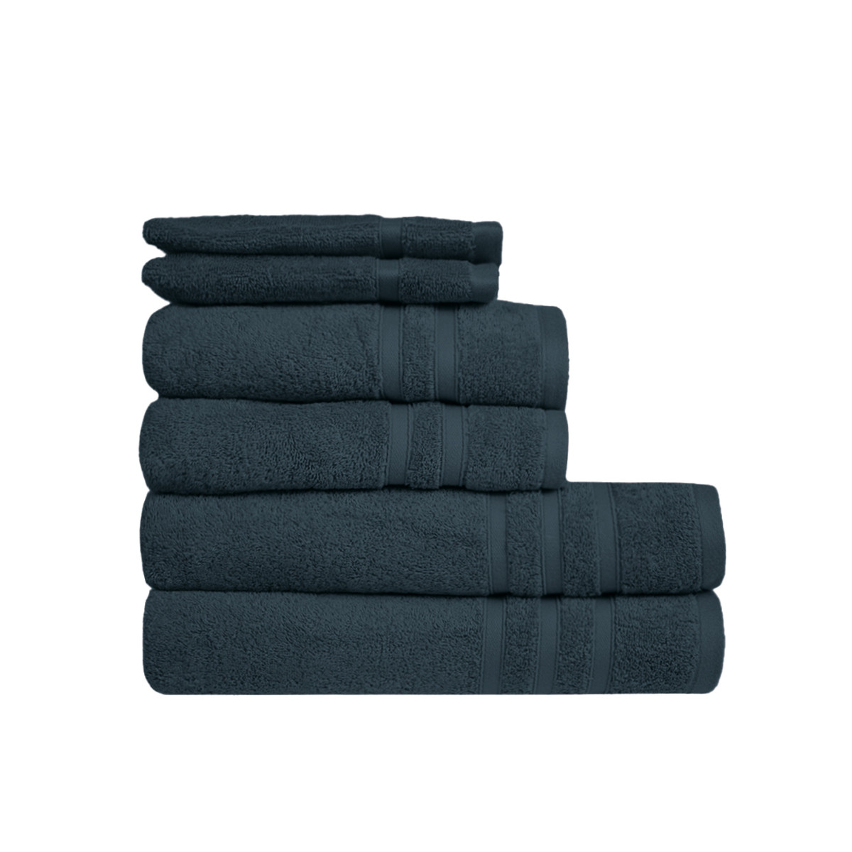 Ensemble coton bio 6 pièces ORGANIKA (2 gants + 2 serviettes + 2 draps de bain), SENSEI MAISON