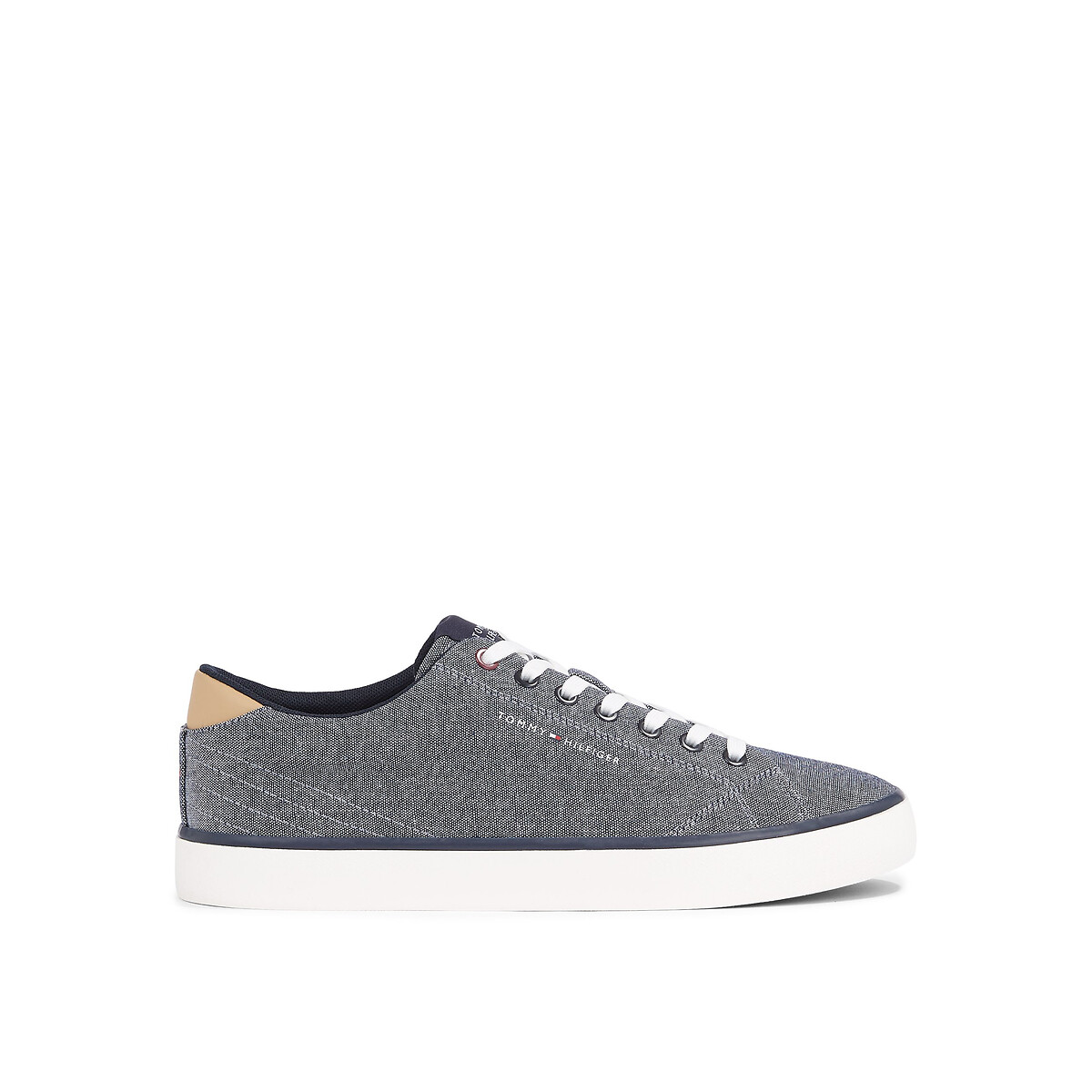 Image of Linen Chambray Vulcanized Trainers