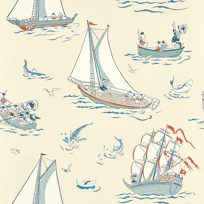 Donald Nautical Sea Salt Wallpaper SANDERSON X DISNEY