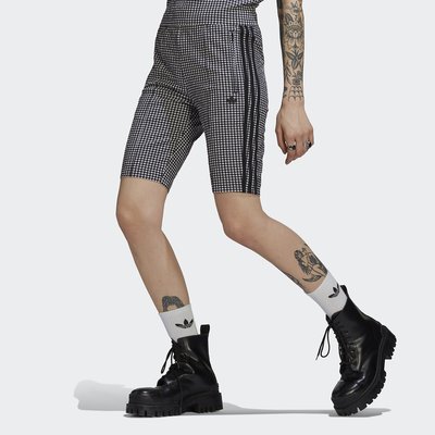 Gingham Check Long Shorts in Cotton Mix with 2 Side Pockets adidas Originals