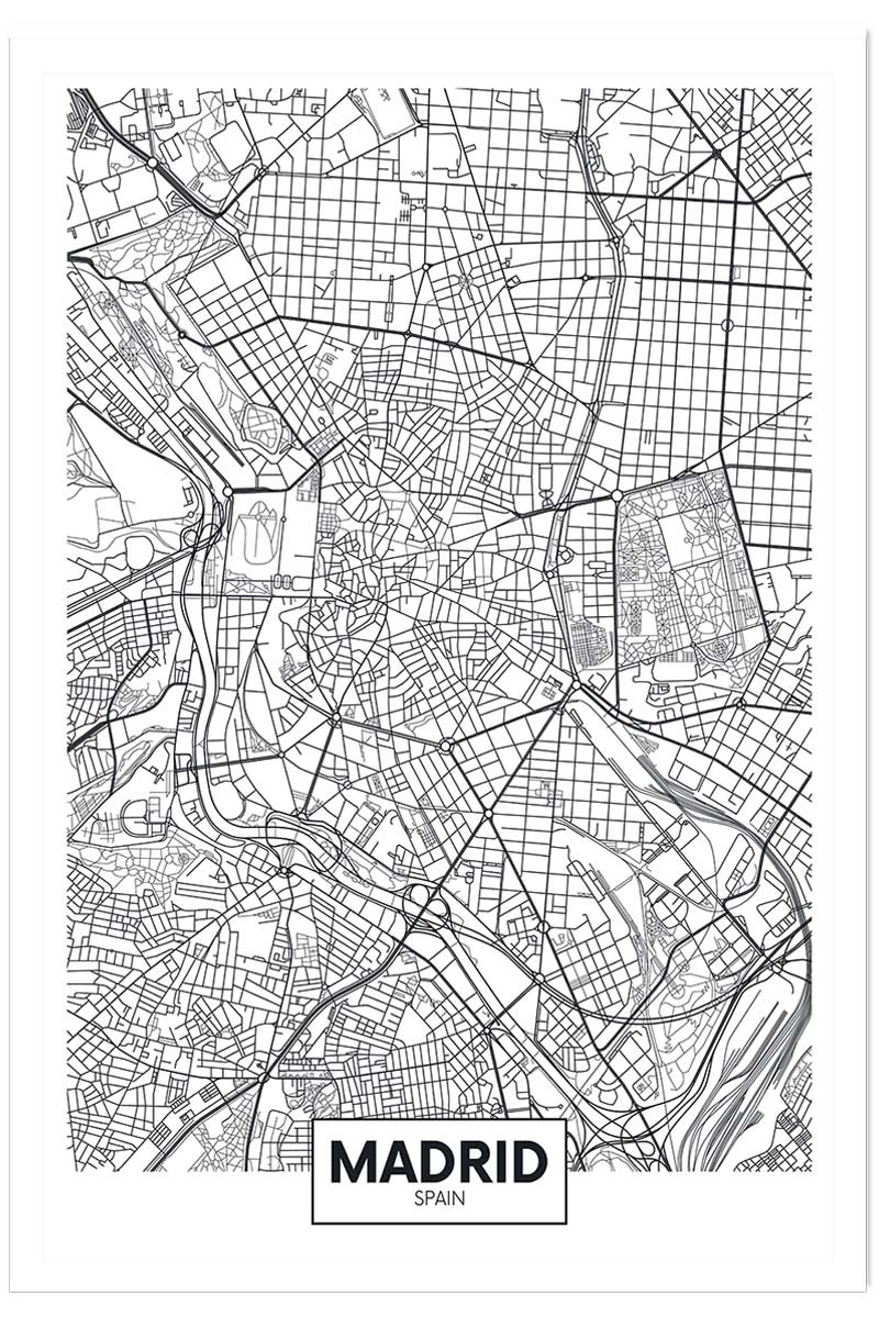 Affiche graphique madrid spain, HEXOA