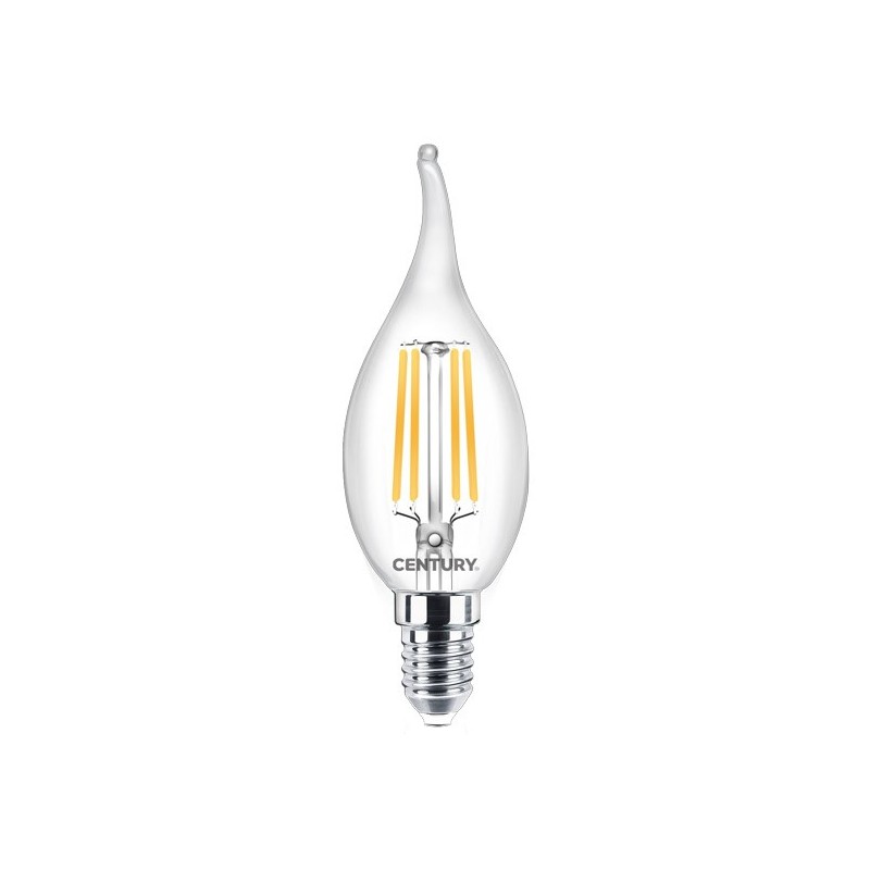 Ampoule Filament Led E14 Coup De Vent 4w Blanc Chaud, MILLUMINE