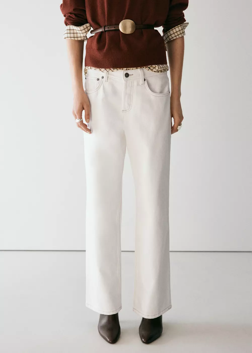Jean droit taille basse, MANGO