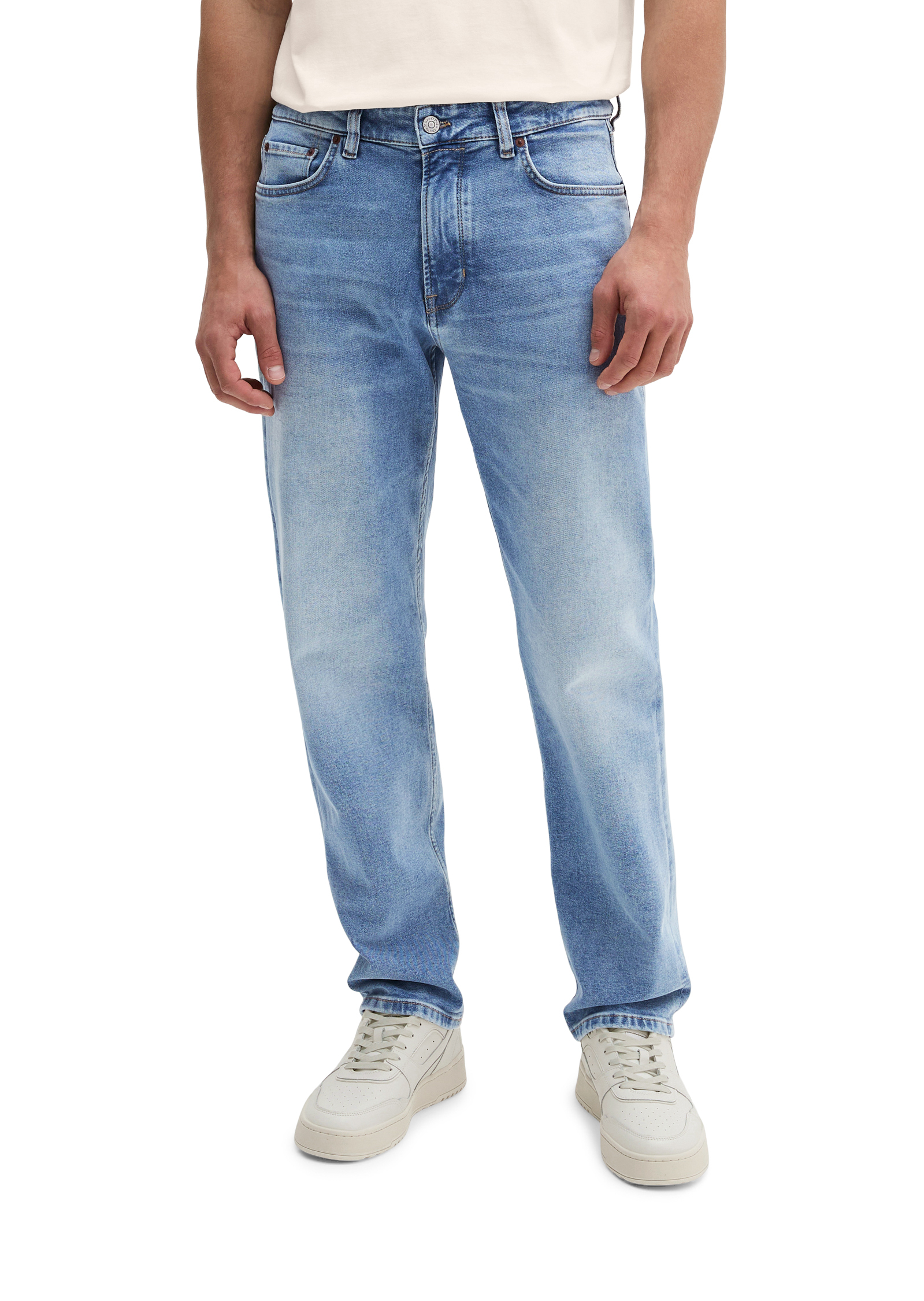 Jeans modèle Kalmo droit en coton bio mélangé, MARC O'POLO