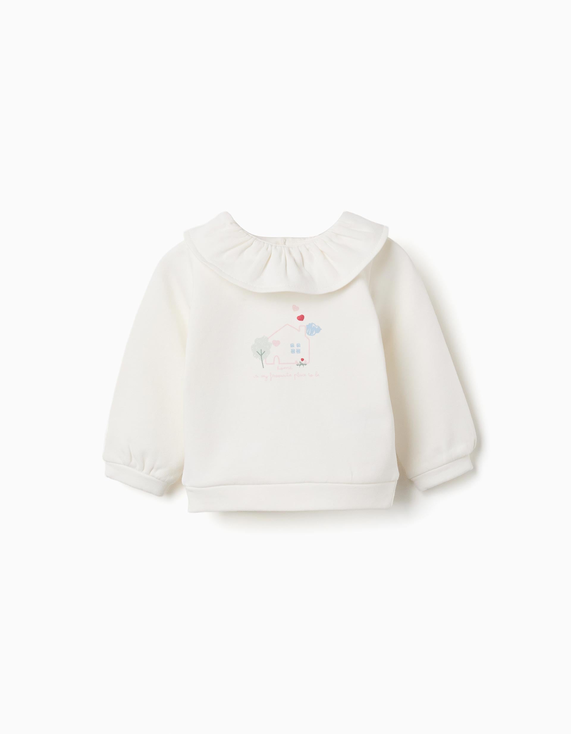 Sweat en coton peigné avec imprimé maison, ZIPPY