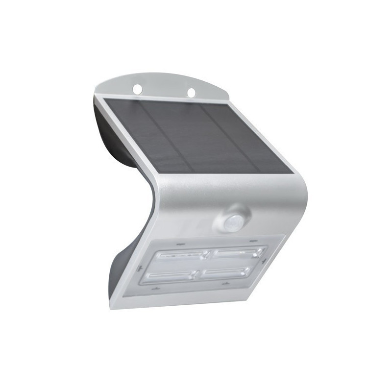 Applique Murale extérieure Solaire Efficace Tournesol Argent, MILLUMINE