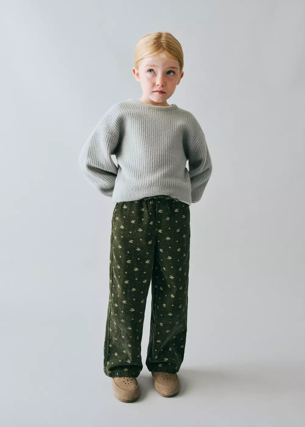 Pantalon en drap imprimé à fleurs, MANGO BABY
