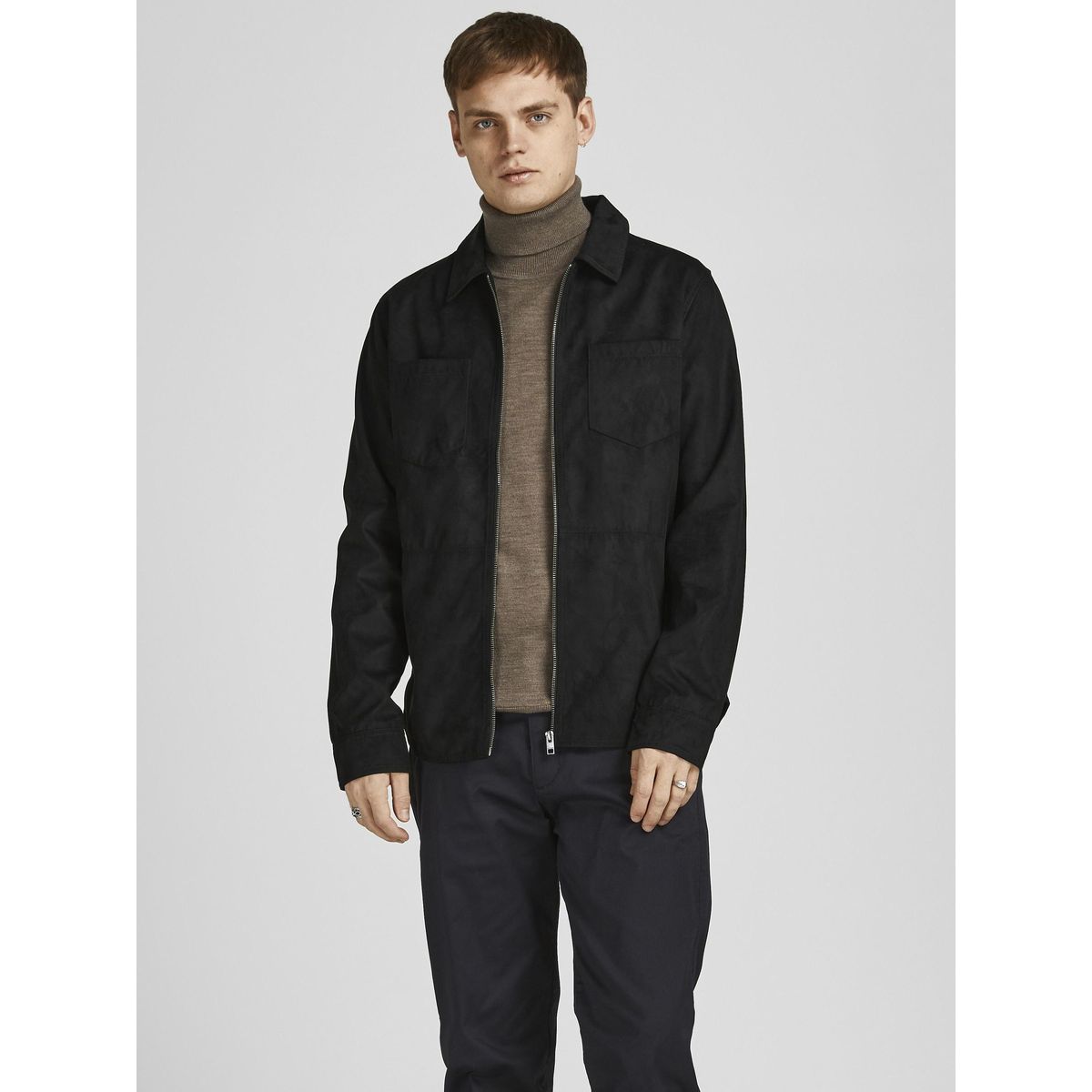 Blouson daim noir homme La Redoute