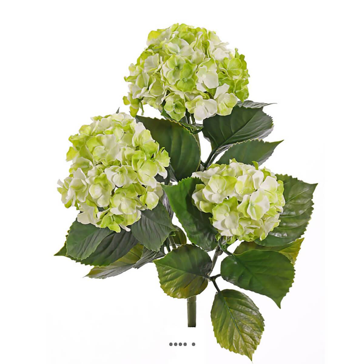 Hortensia artificiel 3 têtes en piquet, ARTIFICIELLES