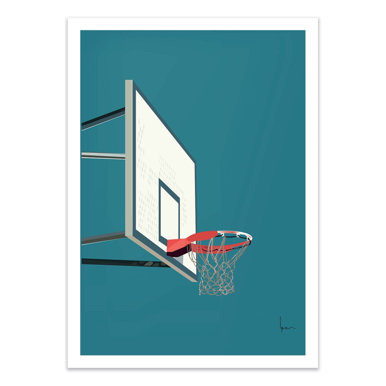 Affiche d'art - Panier de Basket - LPX Illustration, WALL EDITIONS