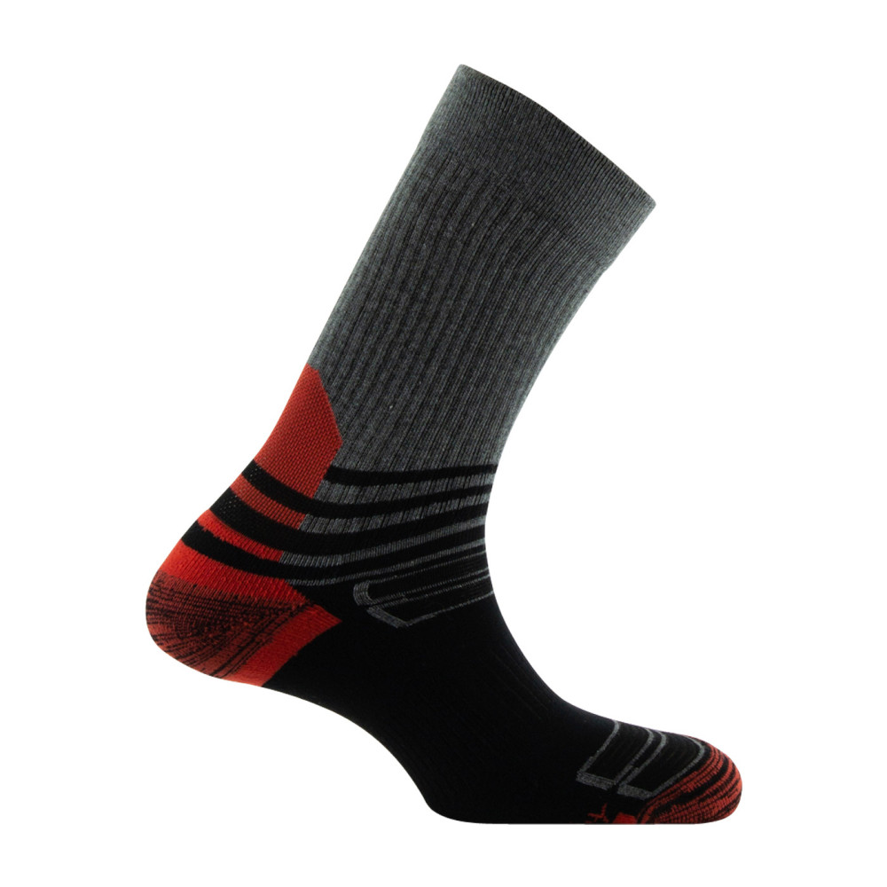 Mi-chaussettes Homme spéciales randonnée tige tramée Coton majoritaire, KINDY