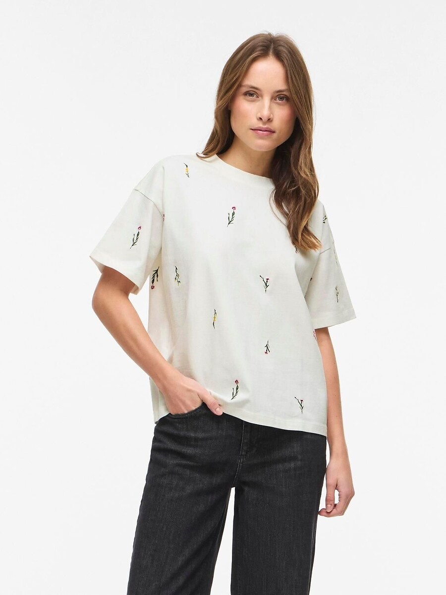 T-shirt manches courtes col rond, VILA