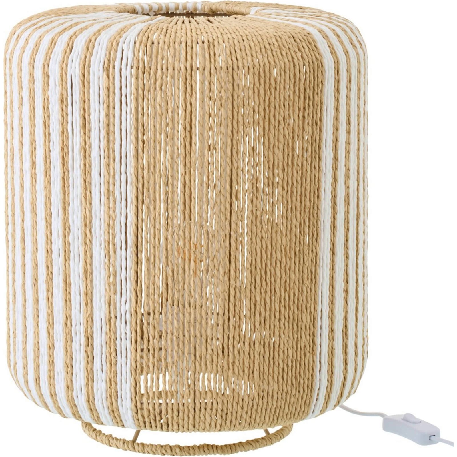 Lampe de table cylindrique en corde, RECOLLECTION