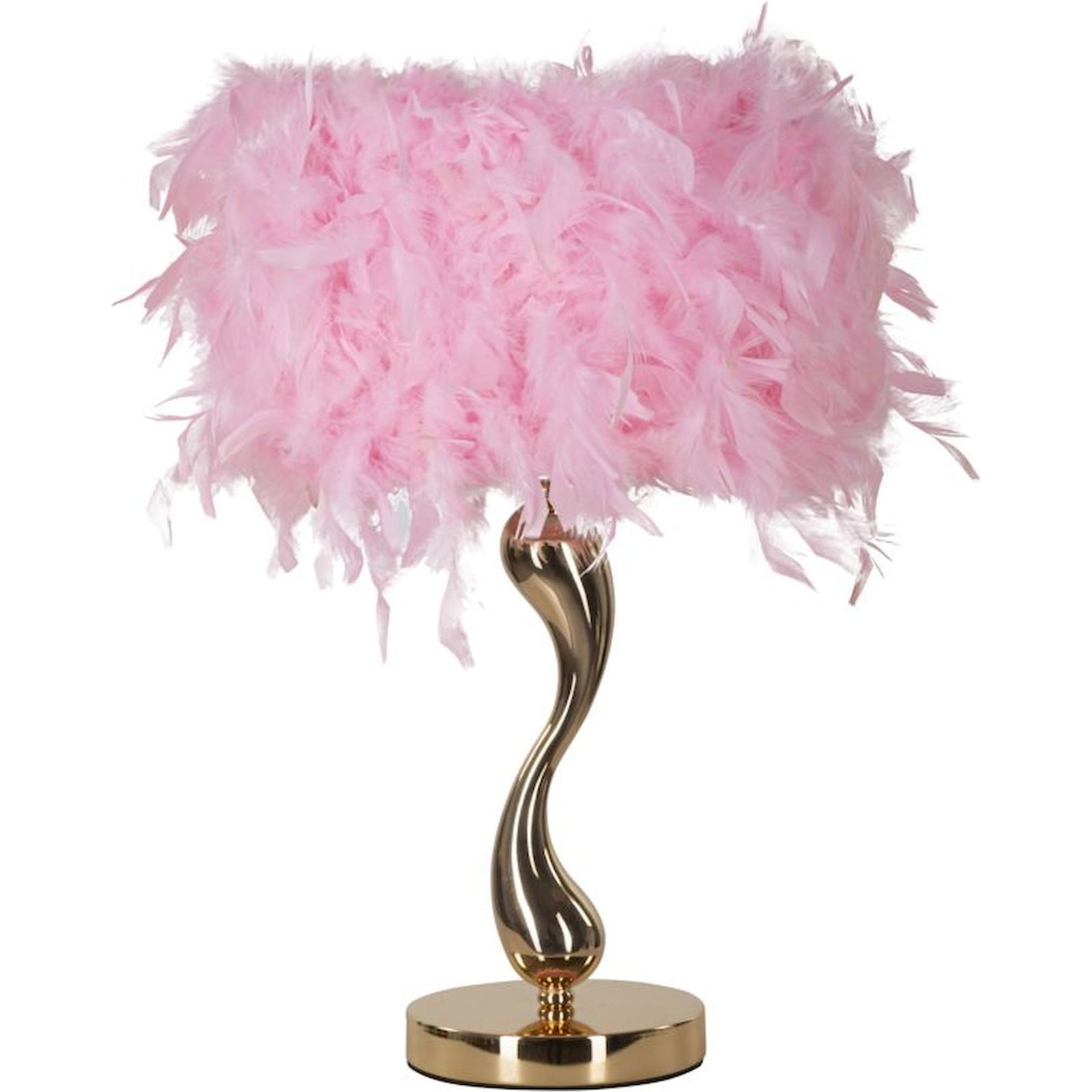 Lampe à poser abat-jour plumes en fer GLAM, RECOLLECTION