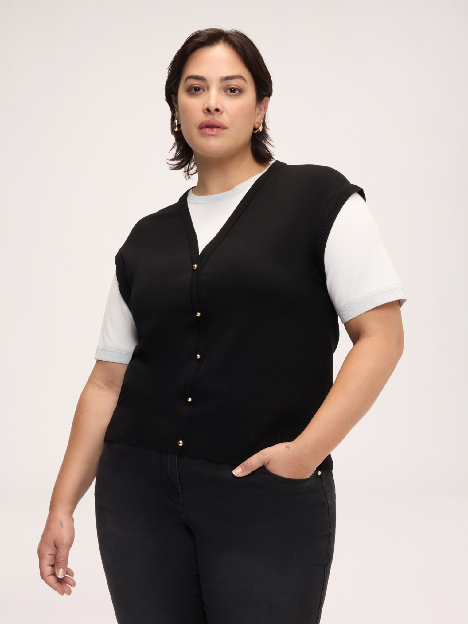 Gilet avec T-shirt combiné, FIORELLA RUBINO