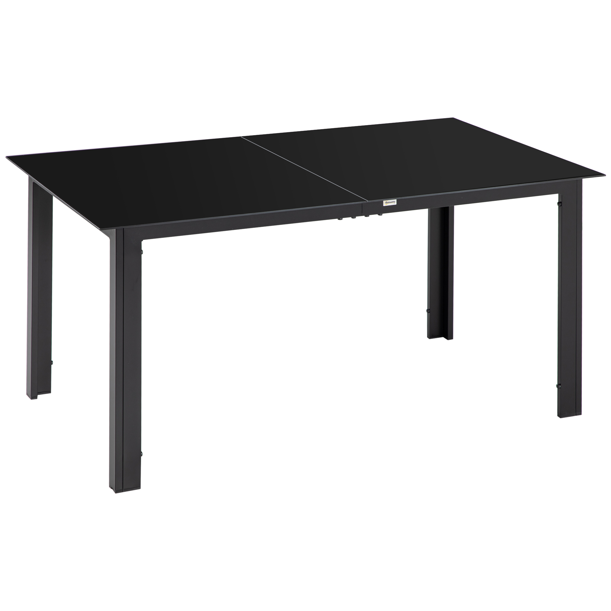 Table de jardin Aluminium Noir, OUTSUNNY