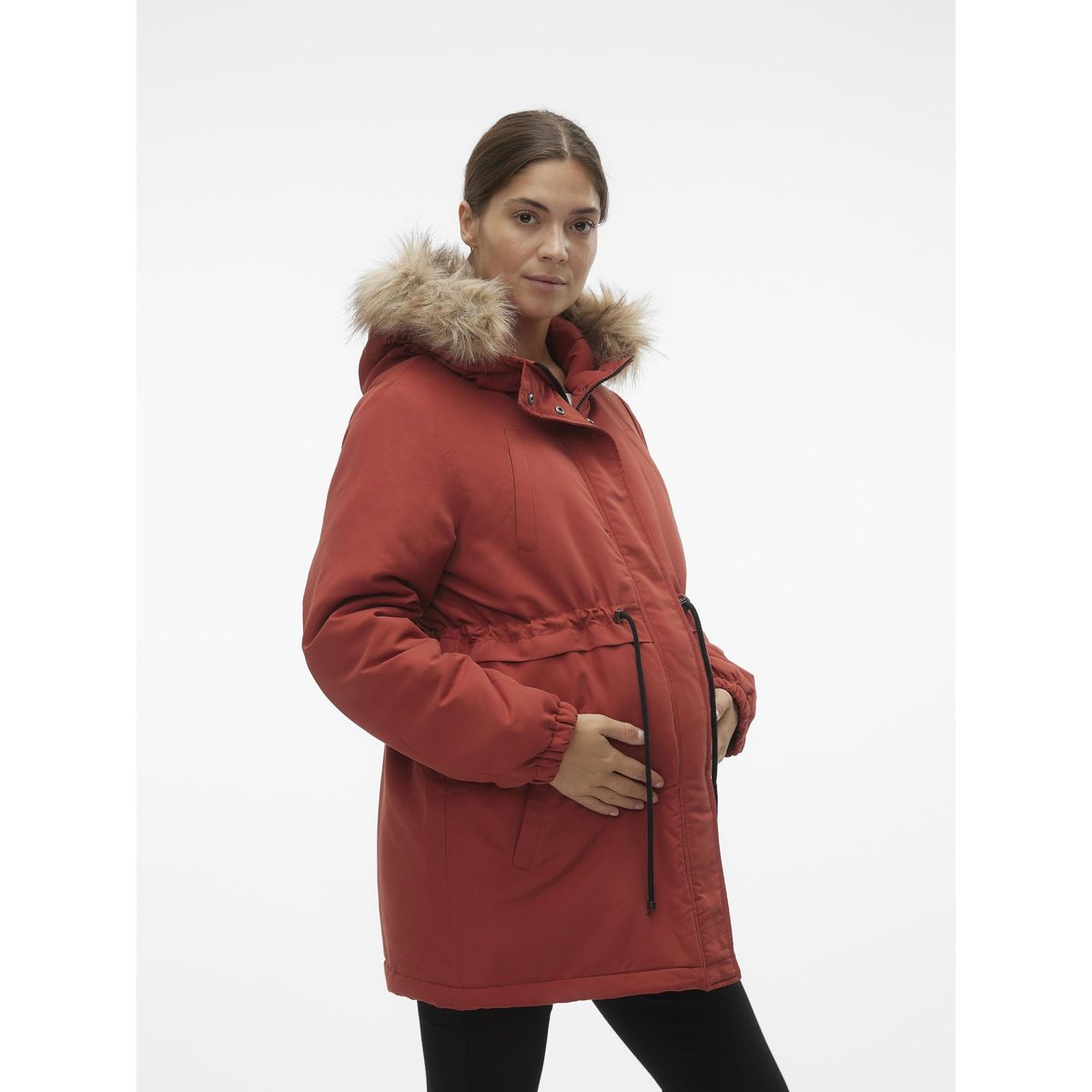 Parka courte rouge online femme