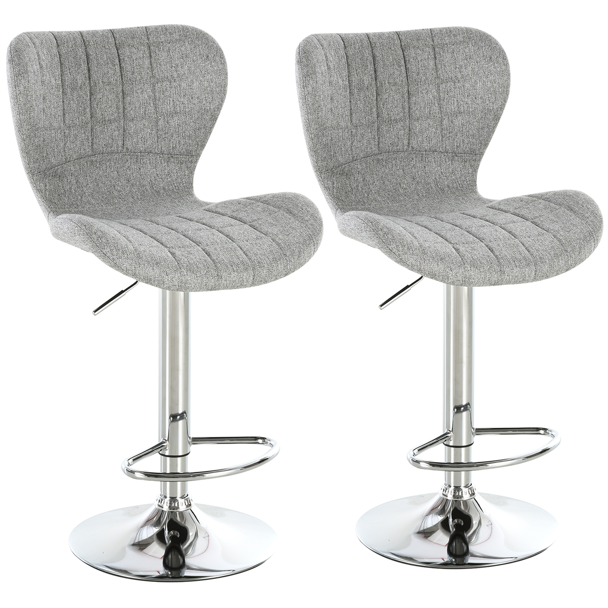 Tabouret de bar Lin Gris, HOMCOM