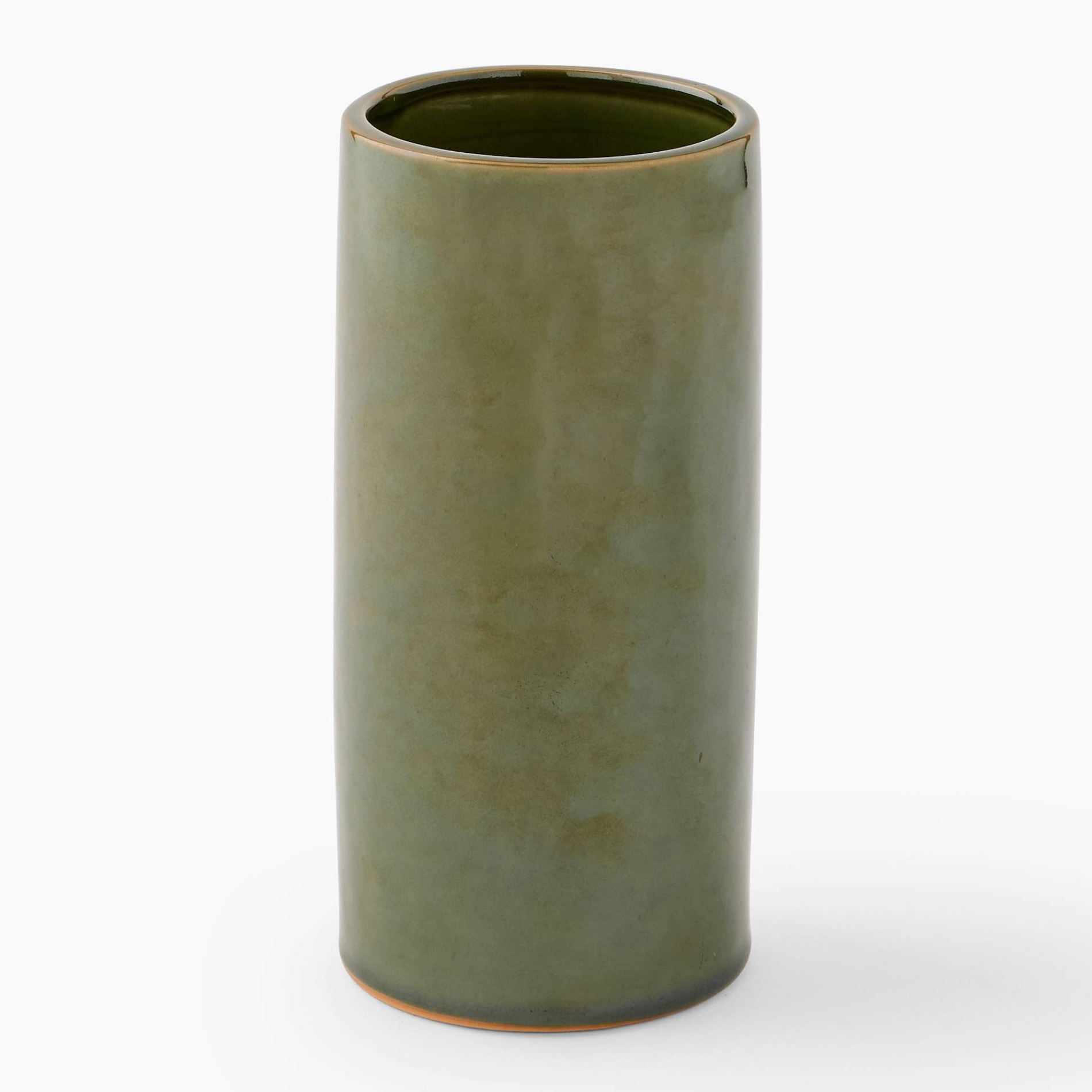 Vase droit effet réactif, 10.5x23cm, en céramique, MONOPRIX