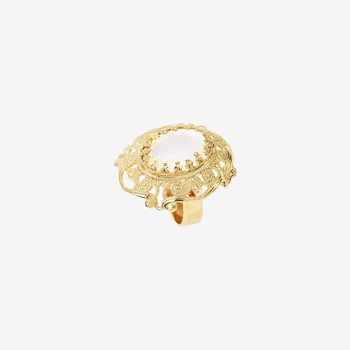 Bague gm dubarry nacre blanche, CAROLINE NAJMAN