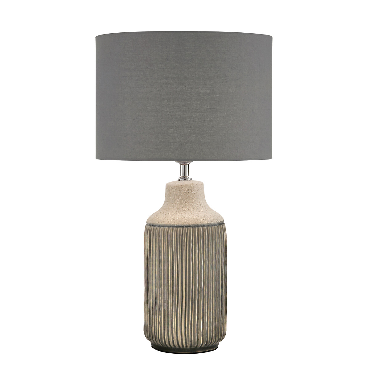 grey and cream lamp