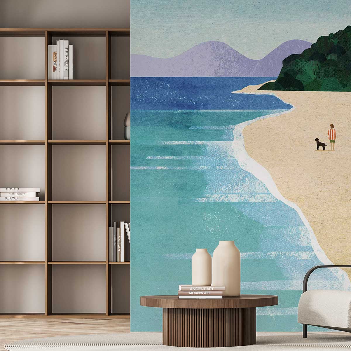 Papier peint pRomenade sur la plage, HEXOA