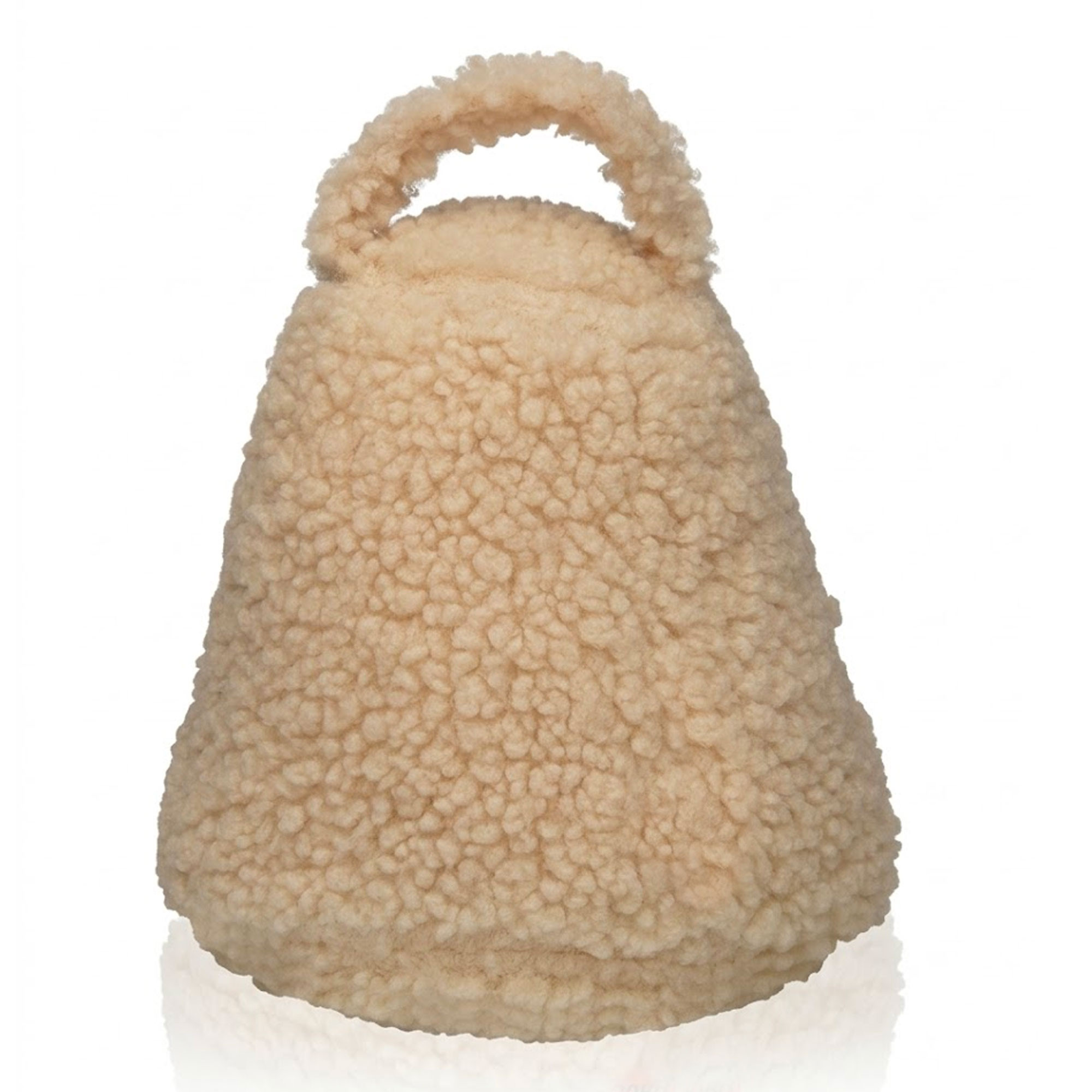 Cale-porte en tissu bouclette beige 16x16x20cm, VERSA
