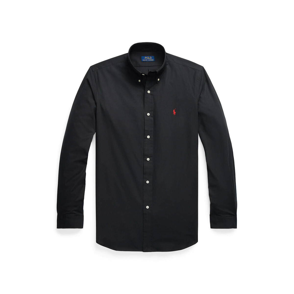 Chemise droite en popeline unie
