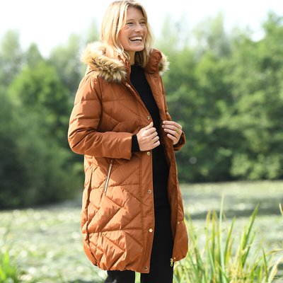 Long Padded Winter Jacket with Hood ANNE WEYBURN