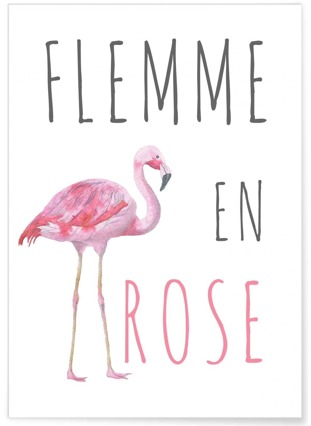 Affiche Flemme en rose, L'AFFICHERIE