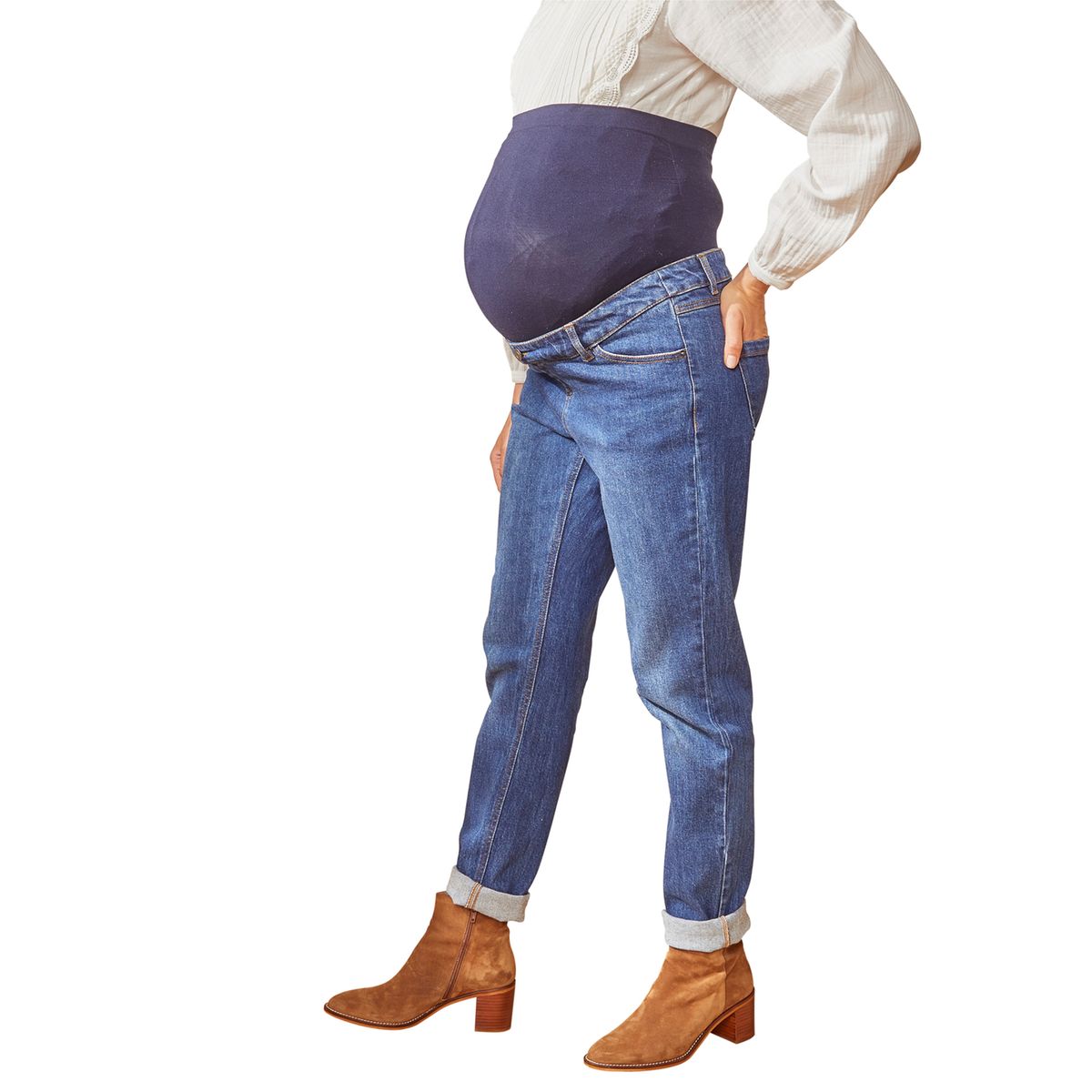 Pantalon de grossesse Chino - Bandeau taille haute - Jamais deux