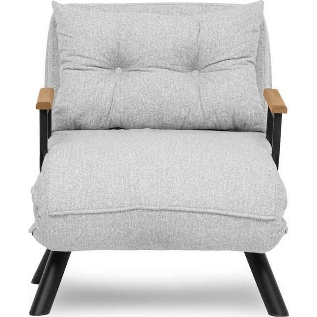 Fauteuil convertible avec dossier réglable en tissu teddy - ENEA, HOMIFAB