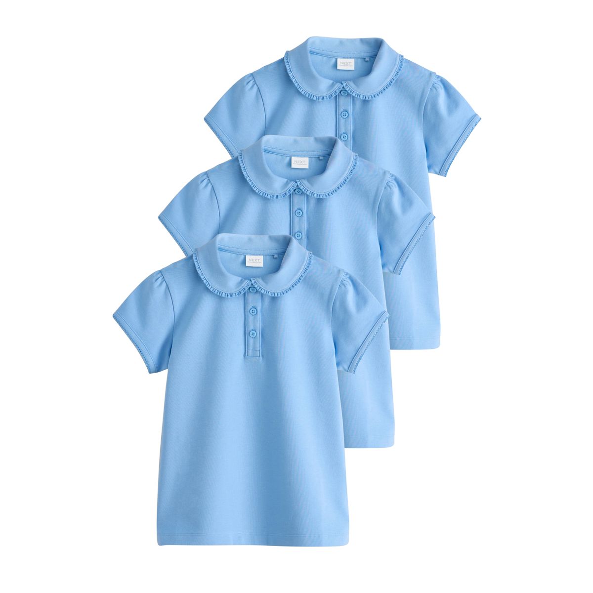 Polo d’école en coton stretch, lot de 3, NEXT
