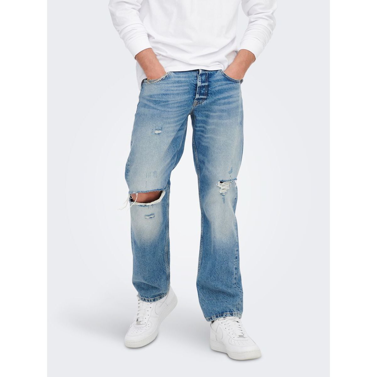 Jean loose fit ONSEDGE BLEU CLAIR La Redoute Homme Vêtements Pantalons & Jeans Jeans Baggy & Large 