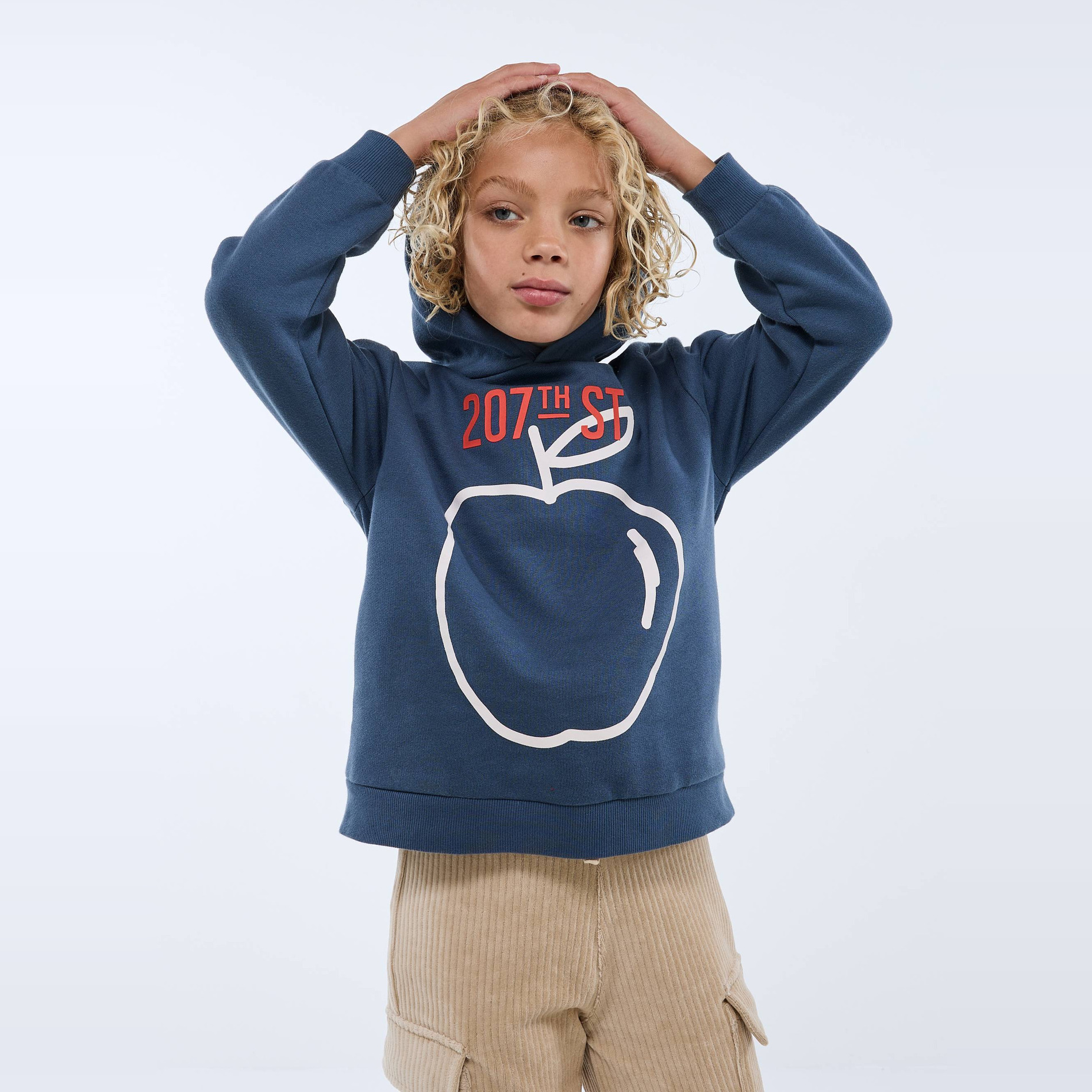 Sweat à capuche imprimé en coton BIO GOTS, MONOPRIX