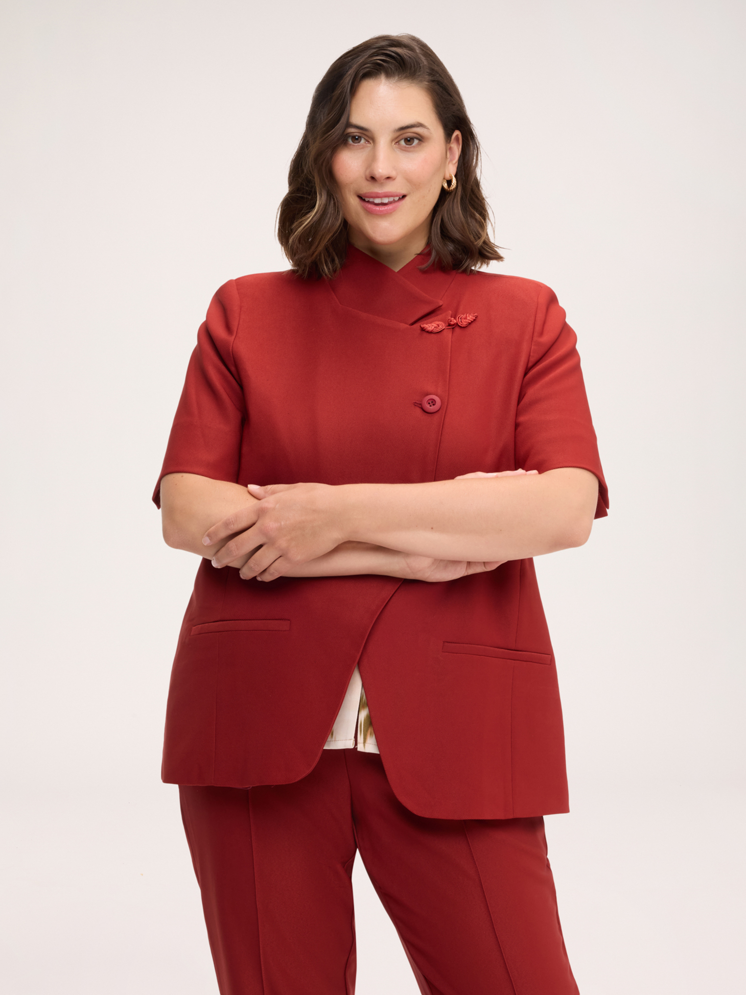 Blazer à fermeture asymétrique, FIORELLA RUBINO