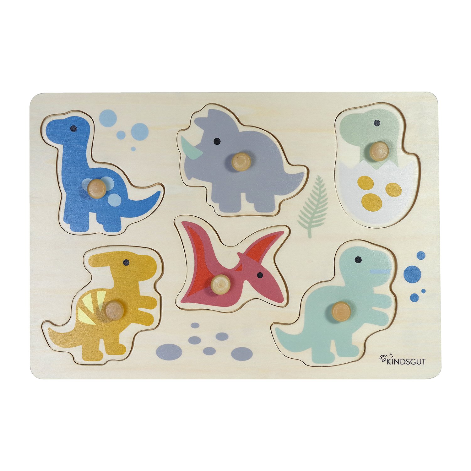 Jeu' de'eveil - Puzzle à encastrement Dinos, KINDSGUT