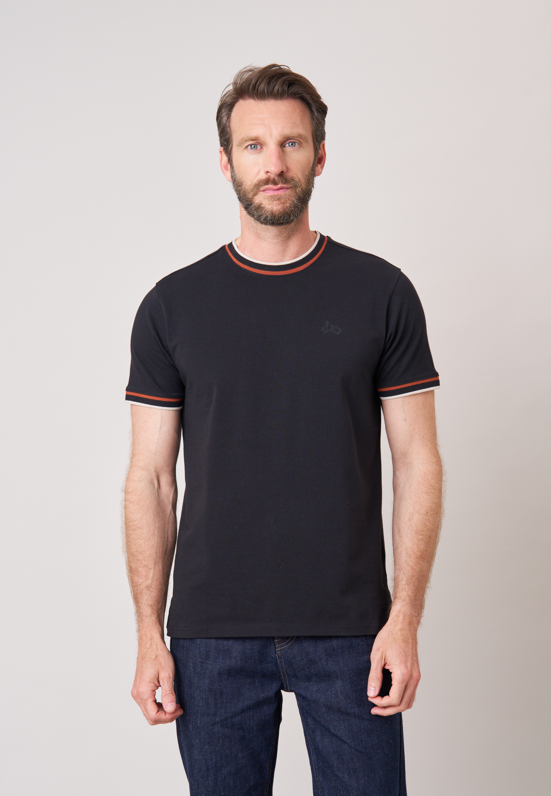 T-shirt homme en coton avec broderie poitrine BOONE, DEELUXE