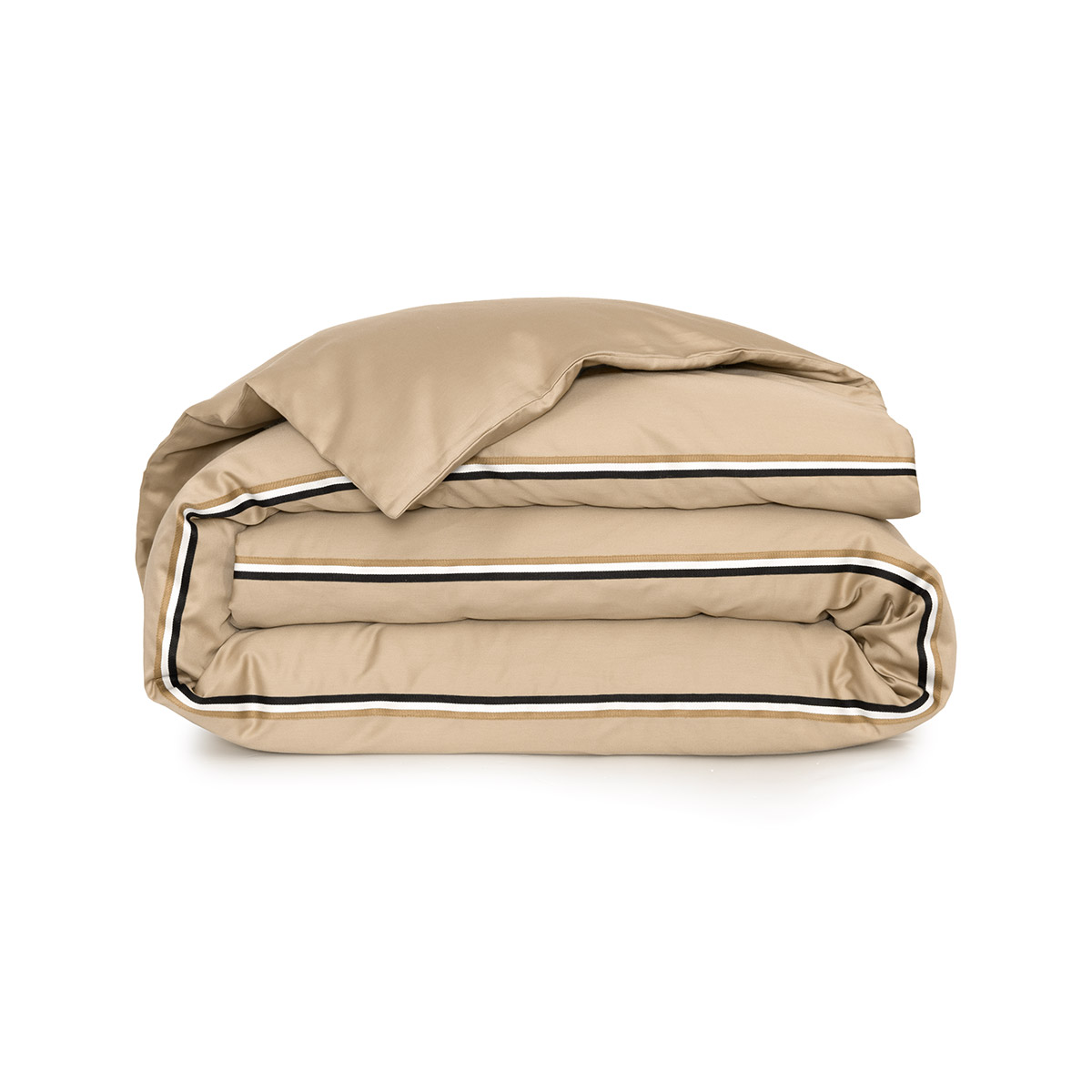 Housse de couette en satin de coton bleu, B LINEA, BOSS HOME