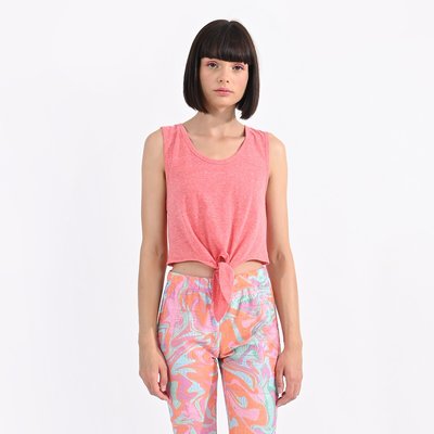 Cropped Vest Top in Cotton Mix with Tie-Hem LILI SIDONIO